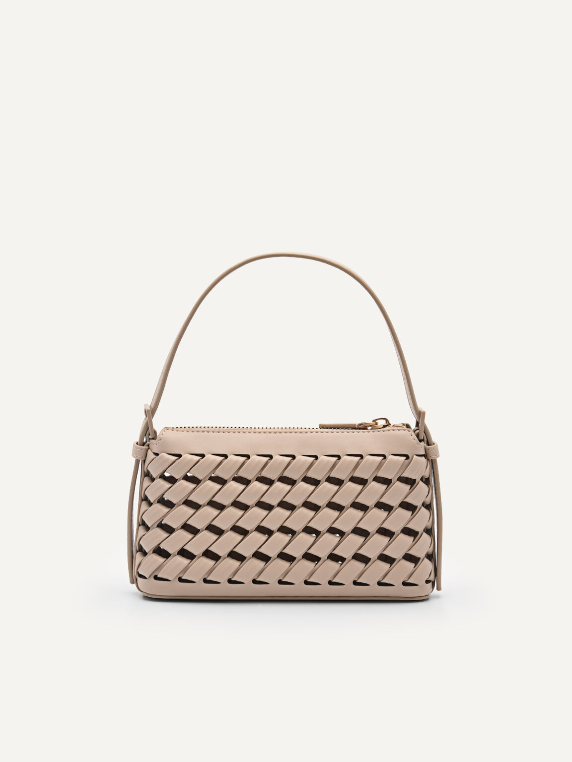 Palma Woven Pouch, Nude, hi-res