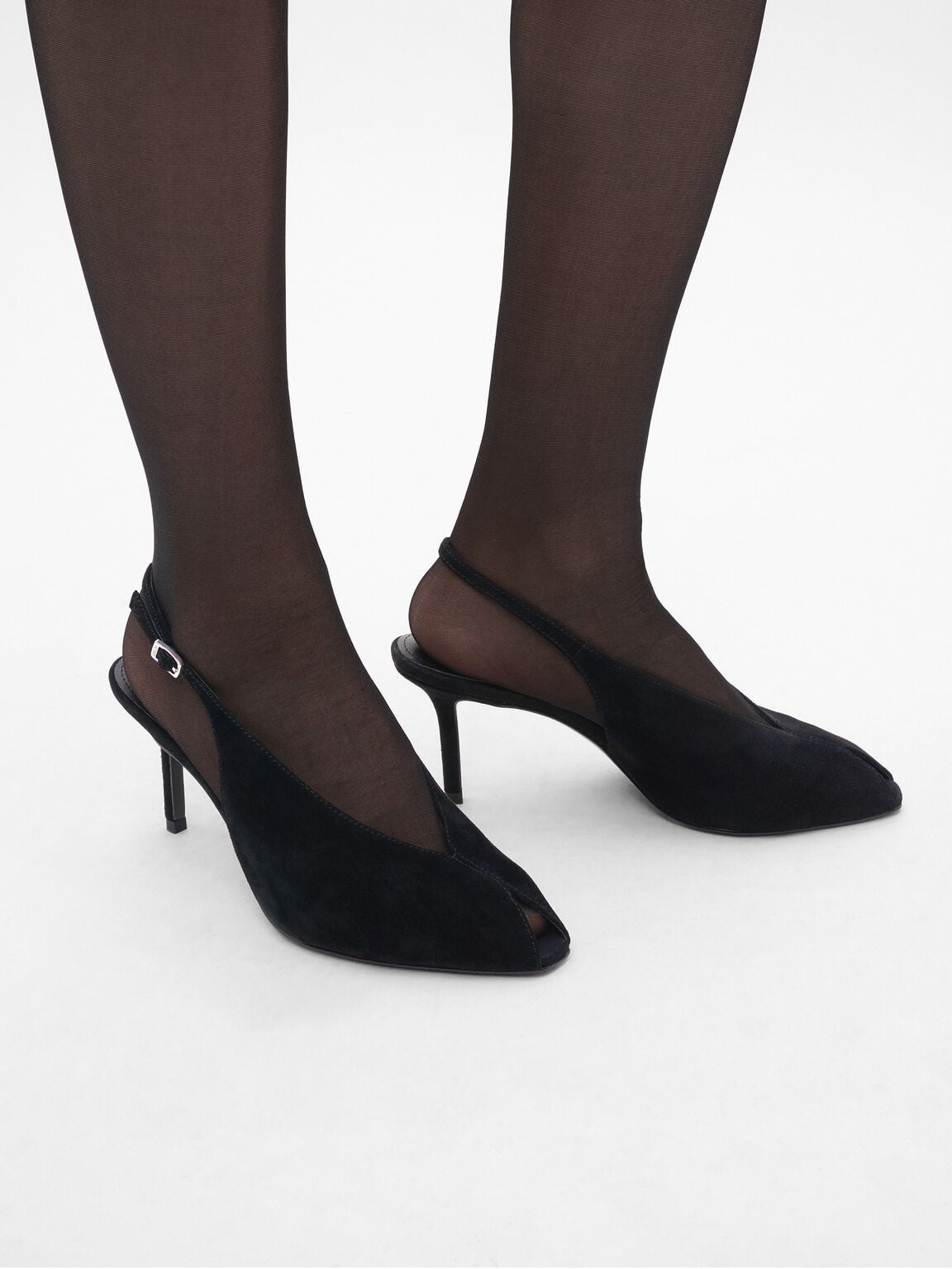 Gi&agrave;y sandals cao g&oacute;t Sylvie, Black Suede, hi-res