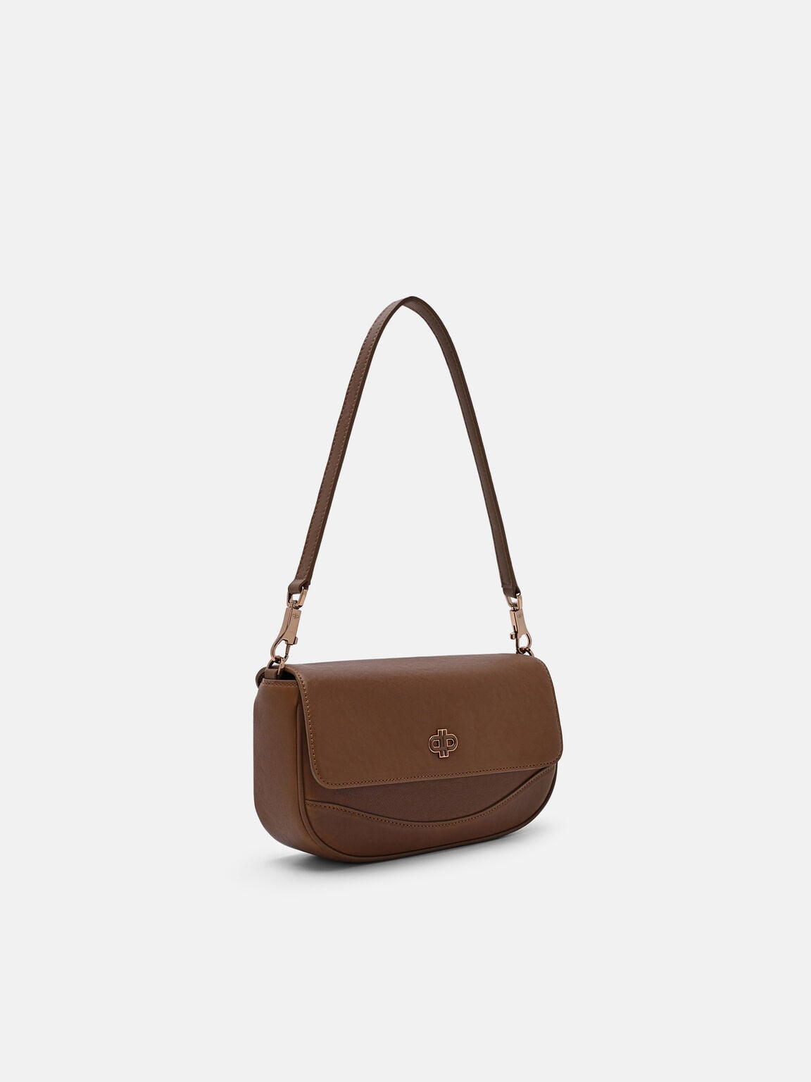 Willow Leather Shoulder Bag, Brown, hi-res