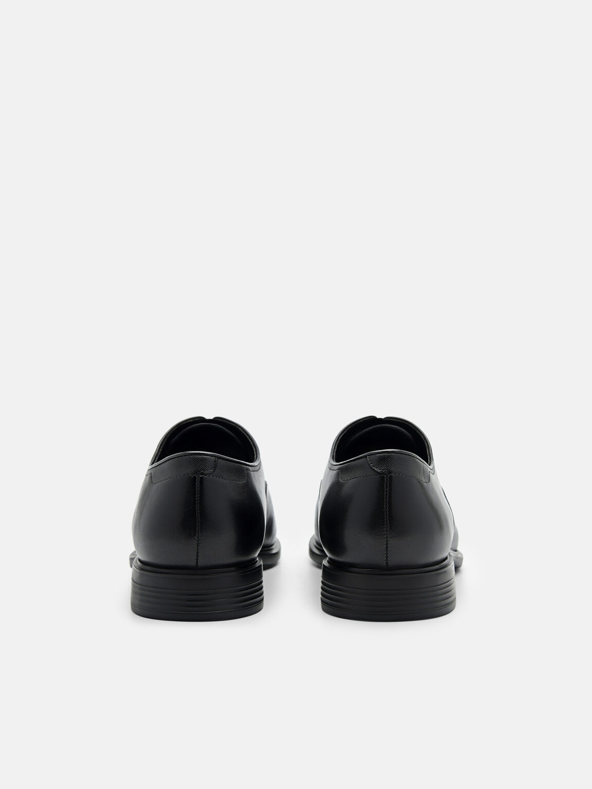 Leather Oxford Shoes, Black, hi-res