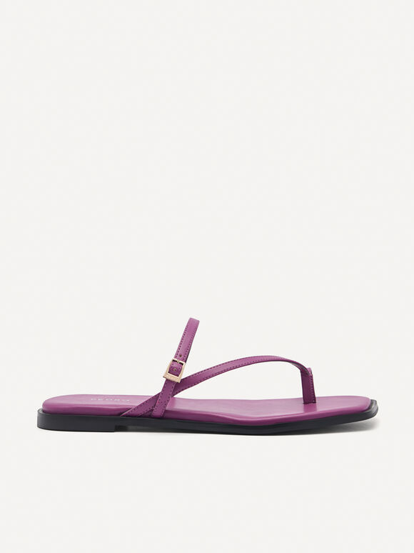 Lyra Toe Loop Sandals, Purple