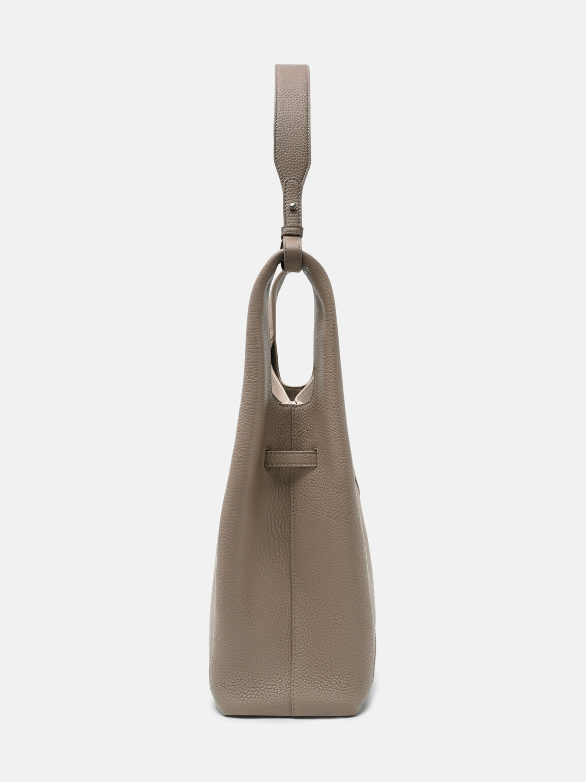 Danielle Large Leather Hobo Bag, Taupe Tumble, hi-res