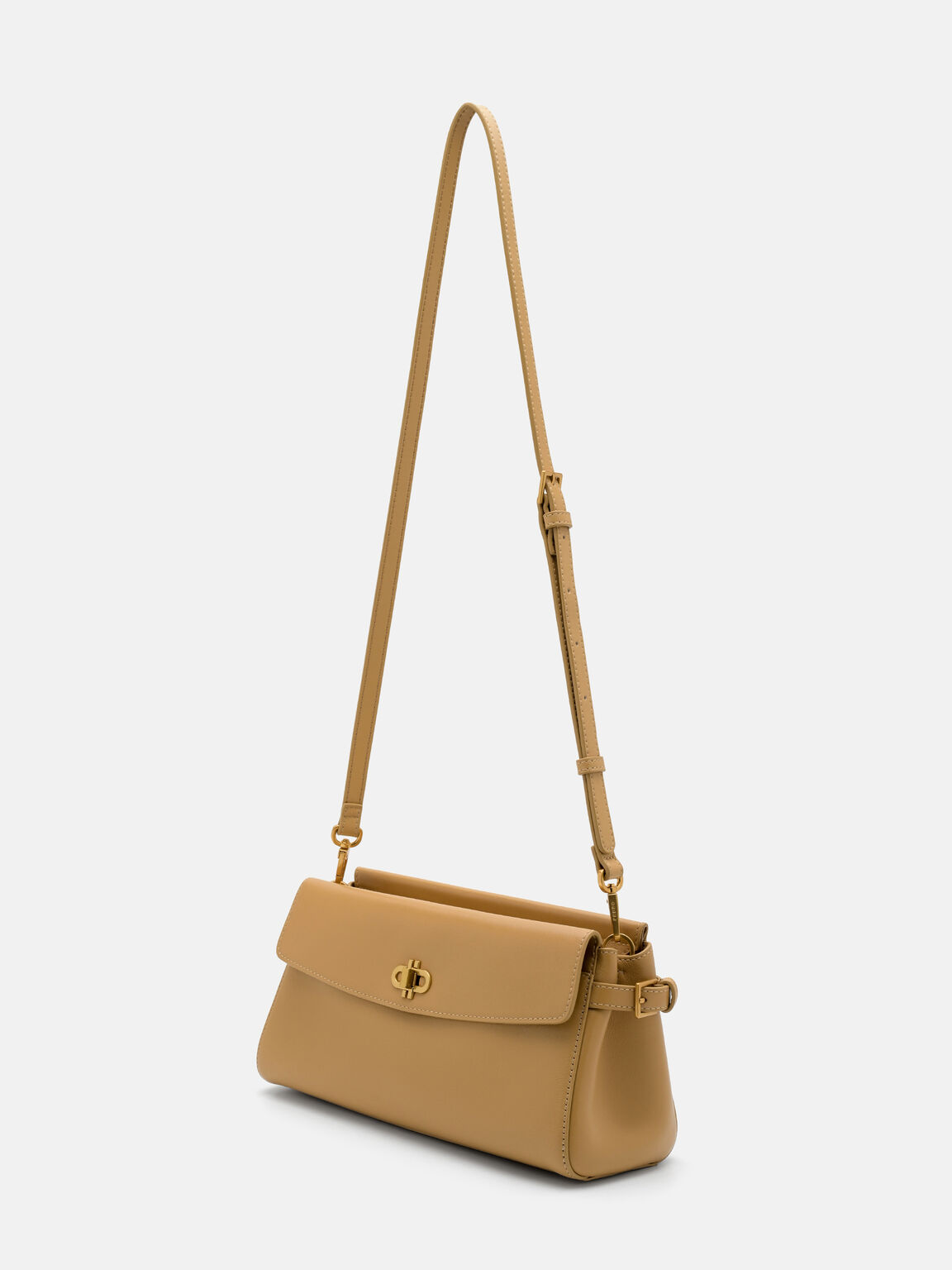 Emory Leather Shoulder Bag, Sand, hi-res