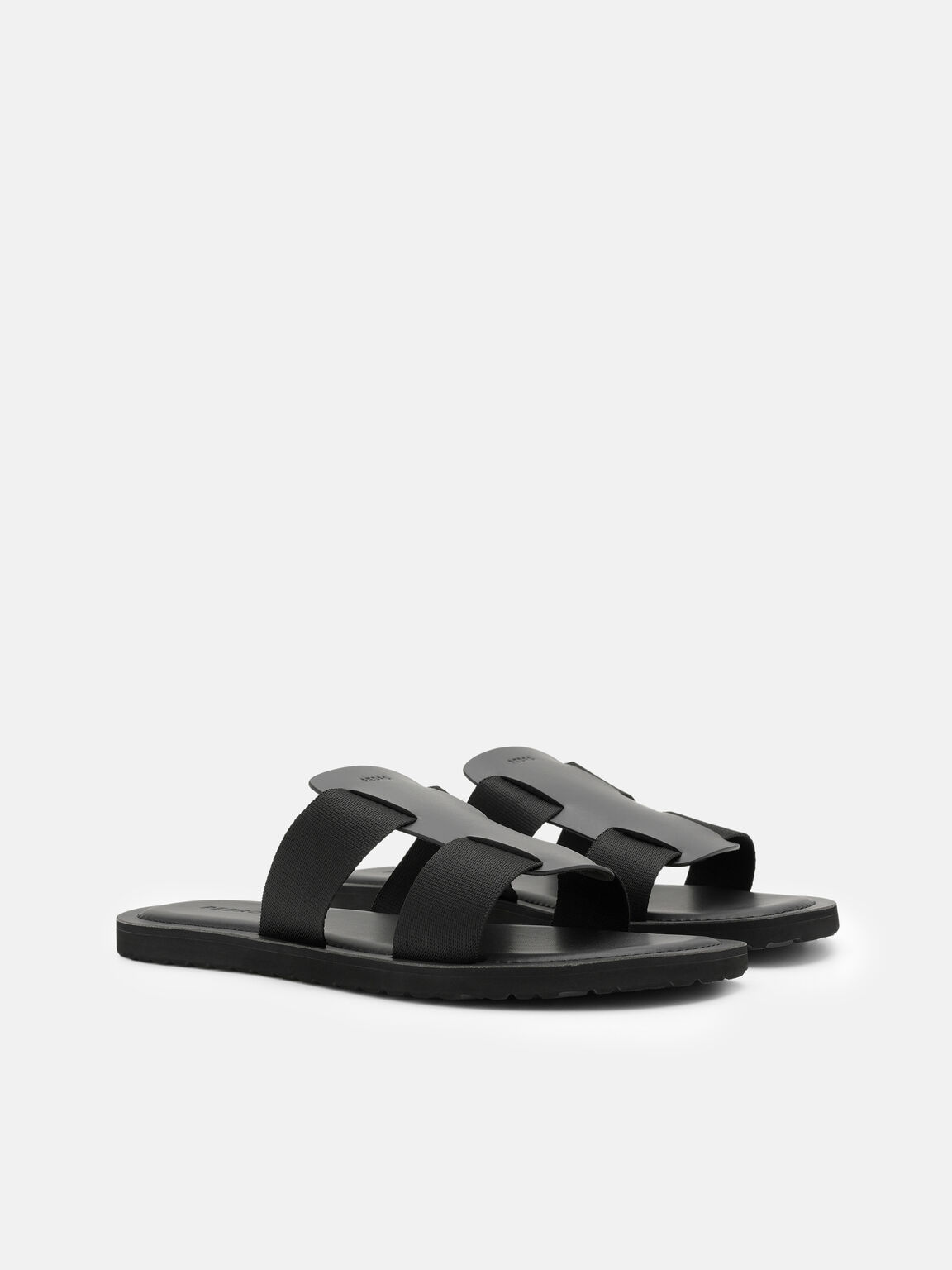 Grosgrain Band Sandals, Black, hi-res