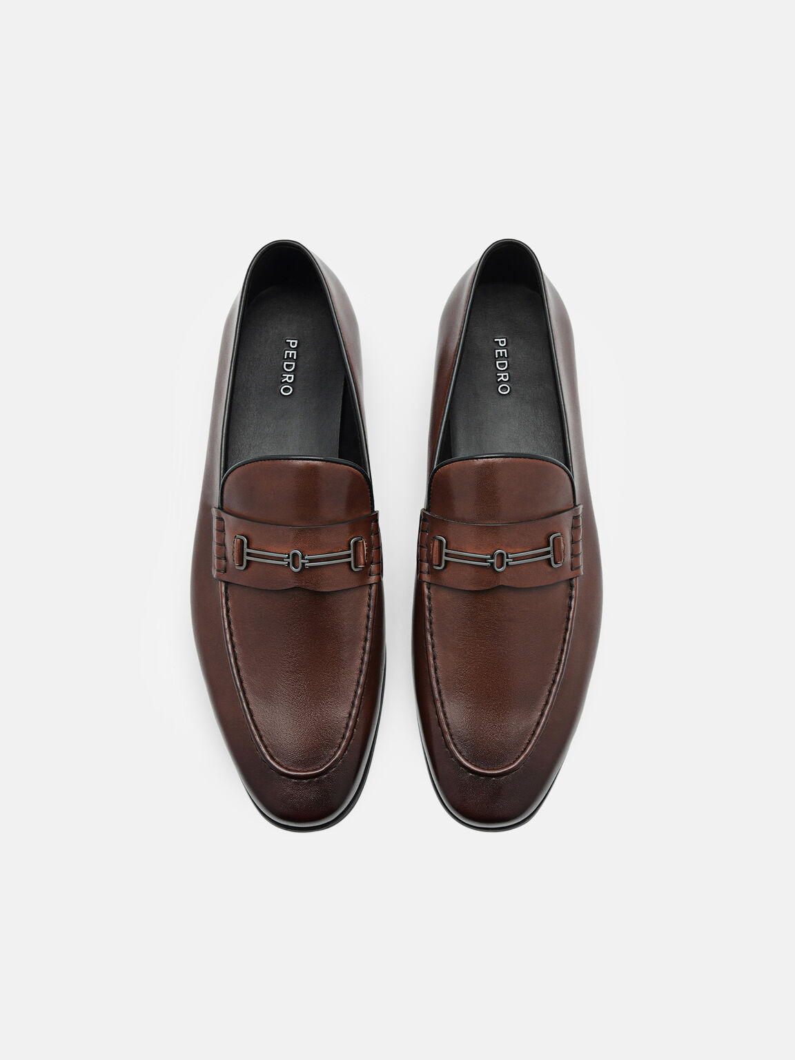 Anthony Leather Loafers, Brown, hi-res