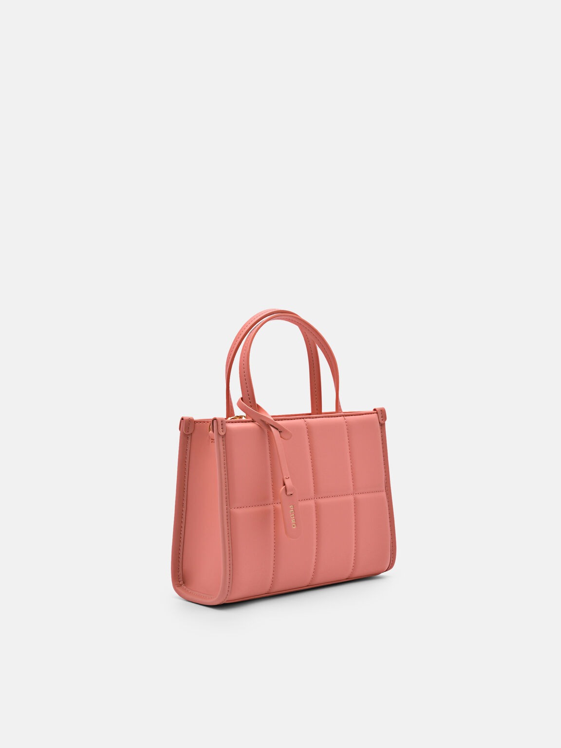 Mini Quilted Handbag, Blush, hi-res
