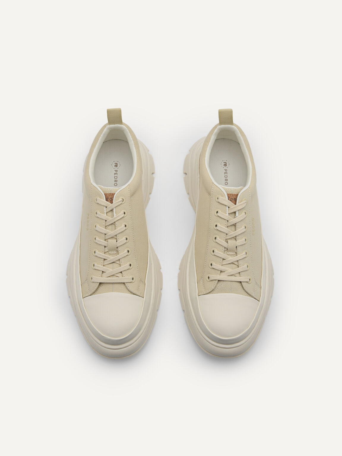 Giày sneakers cổ thấp Hybrix Canvas, Be, hi-res