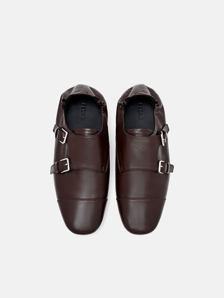 Lauren Leather Oxford Shoes, Dark Brown, hi-res