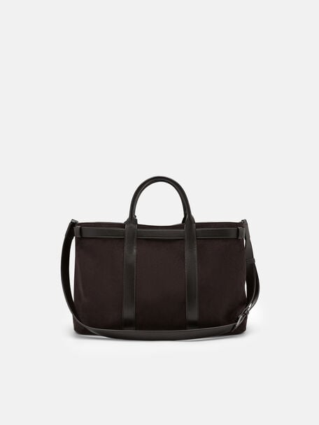 Tyson Duffel Bag, Espresso Brown Suede, hi-res