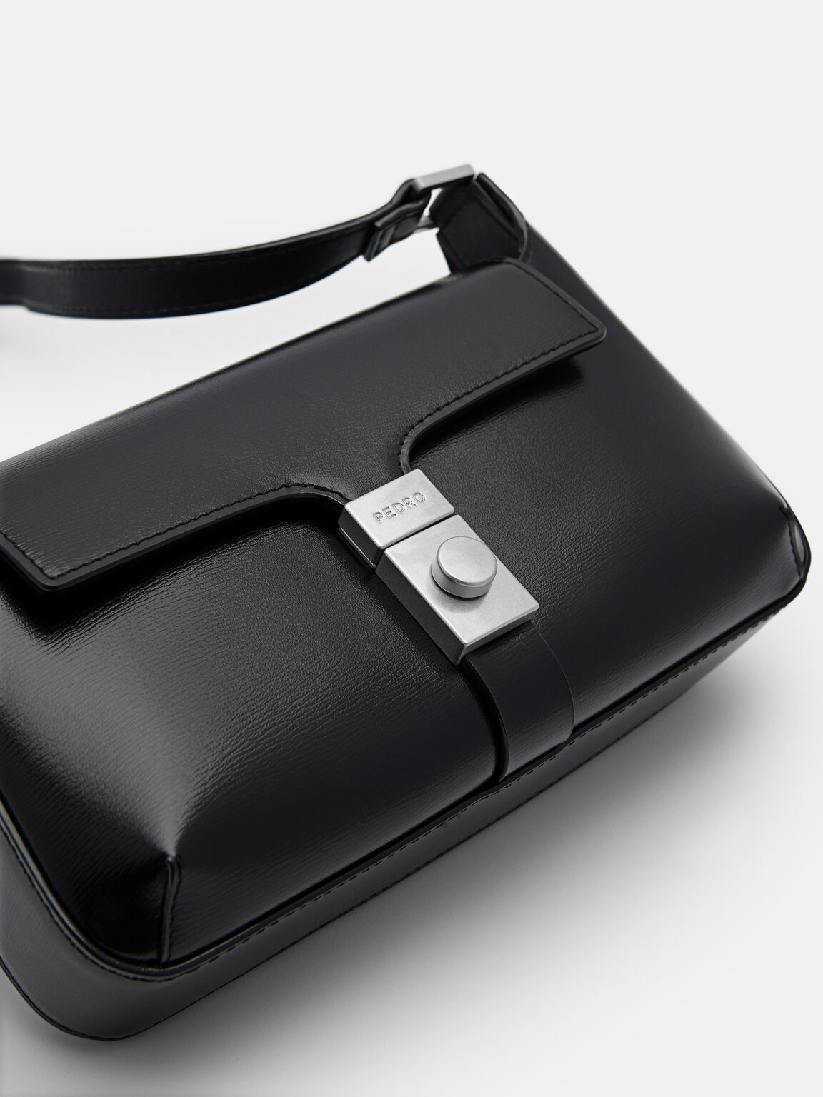 PEDRO Studio Leather Phone Pouch, Black, hi-res