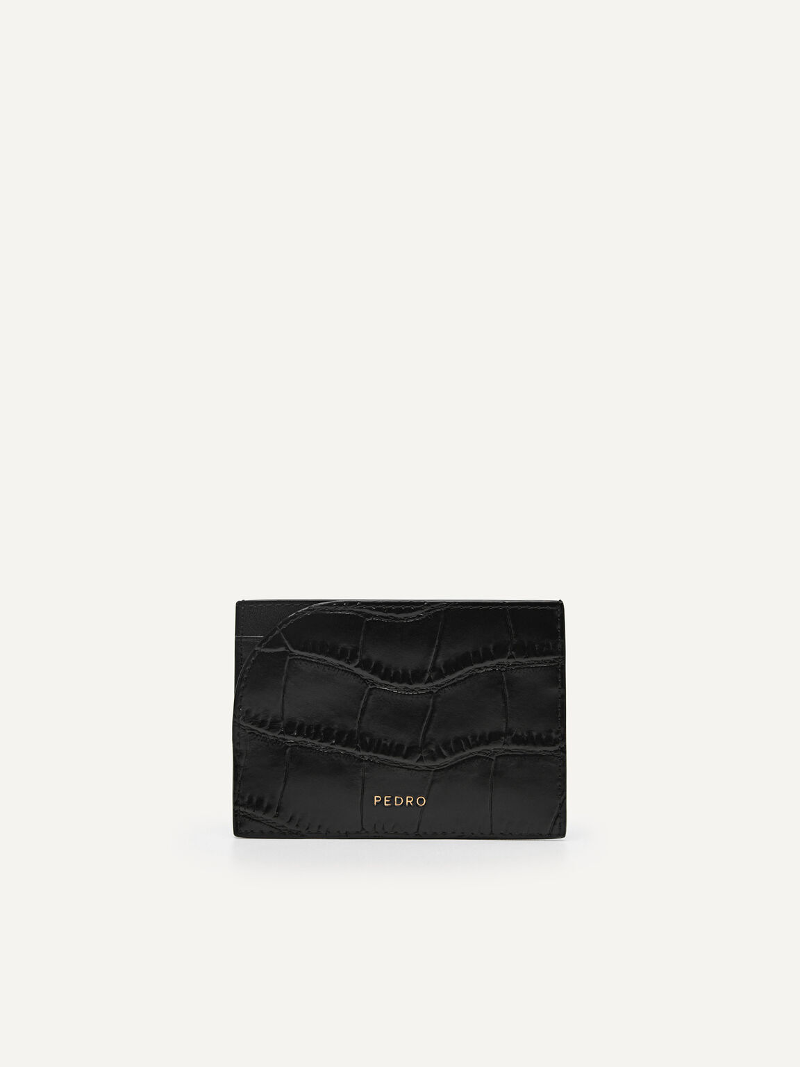 PEDRO Studio Leather Card Holder, Black, hi-res