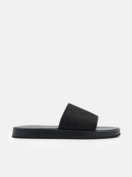 PEDRO Icon Jacquard Slide Sandals, Black, hi-res