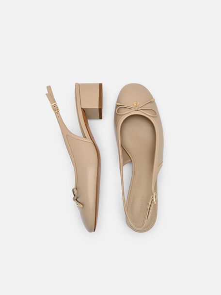 Anna Leather Mary Jane Pumps, Sand, hi-res