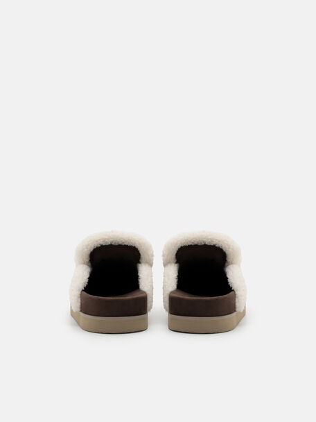 Gi&agrave;y mules đế bệt mũi tr&ograve;n, N&acirc;u Đậm, hi-res