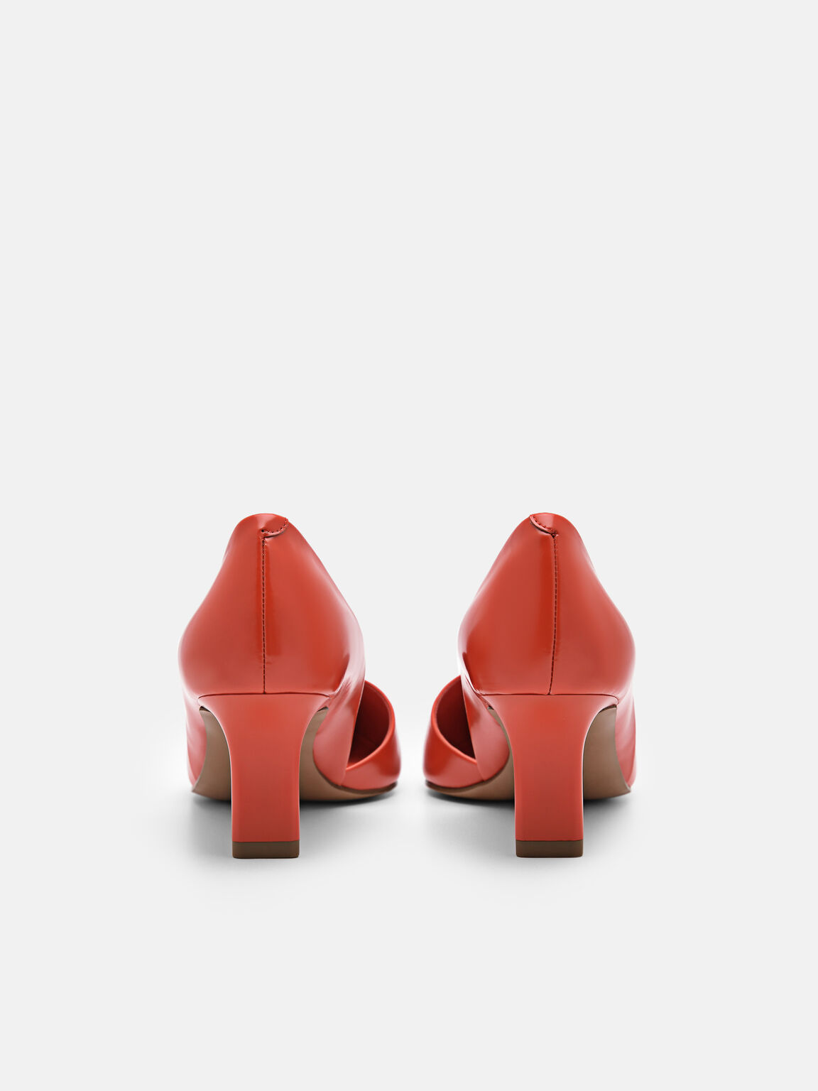 Giày cao gót mũi nhọn Rocco Leather Heel D'Orsay, Đỏ, hi-res