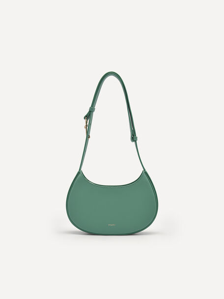 Carolyn Crescent Bag, Green, hi-res