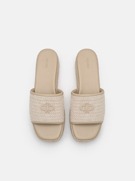 D&eacute;p quai ngang Raffia, Nude Raffia, hi-res