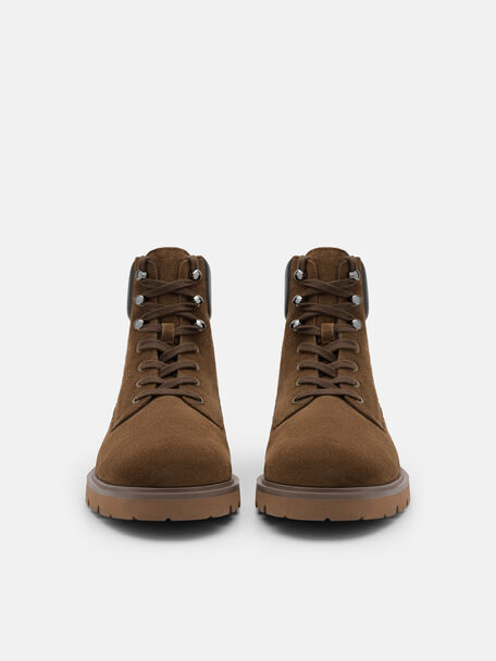 Gi&agrave;y boots cổ cao Wilder, Rượu cognac da lộn, hi-res