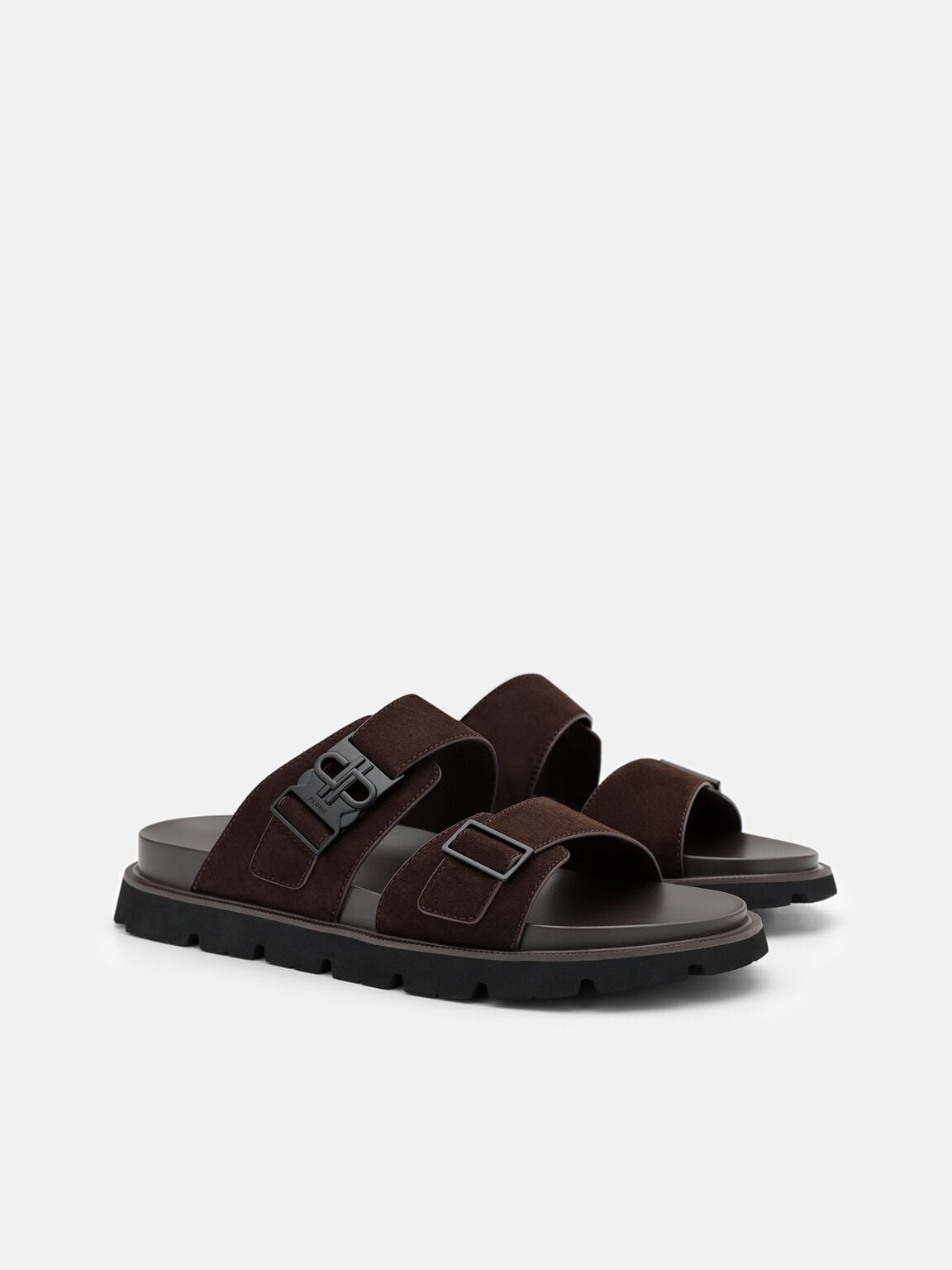 D&eacute;p quai ngang đế bệt, Dark Brown Suede, hi-res