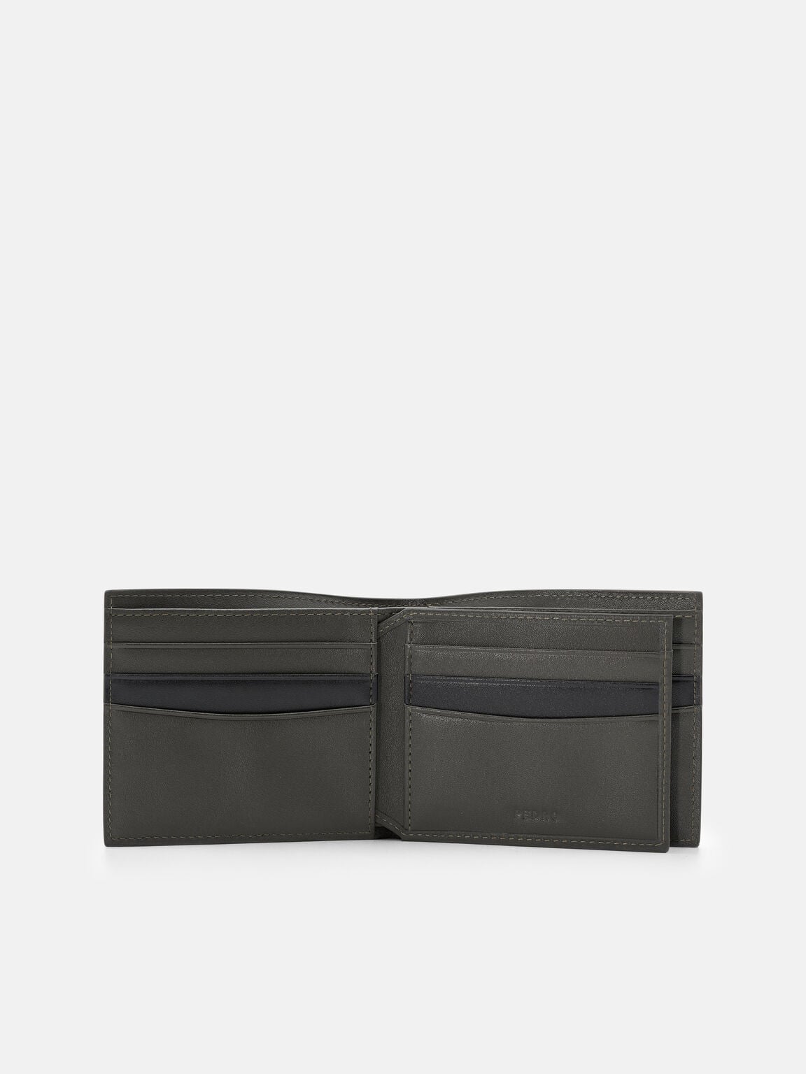 Leather Bi-Fold Flip Wallet, Olive, hi-res