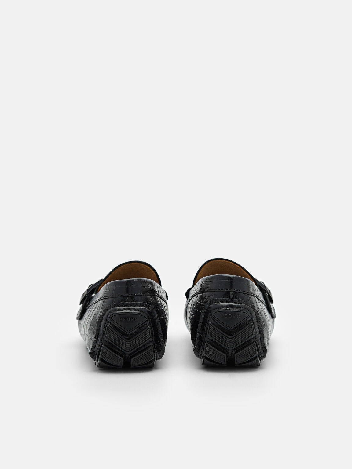 Helix Leather Driving Shoes, Black, hi-res