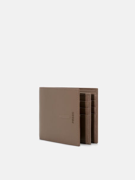 V&iacute; ngắn gập đ&ocirc;i Kid Leather, N&acirc;u x&aacute;m đậm, hi-res