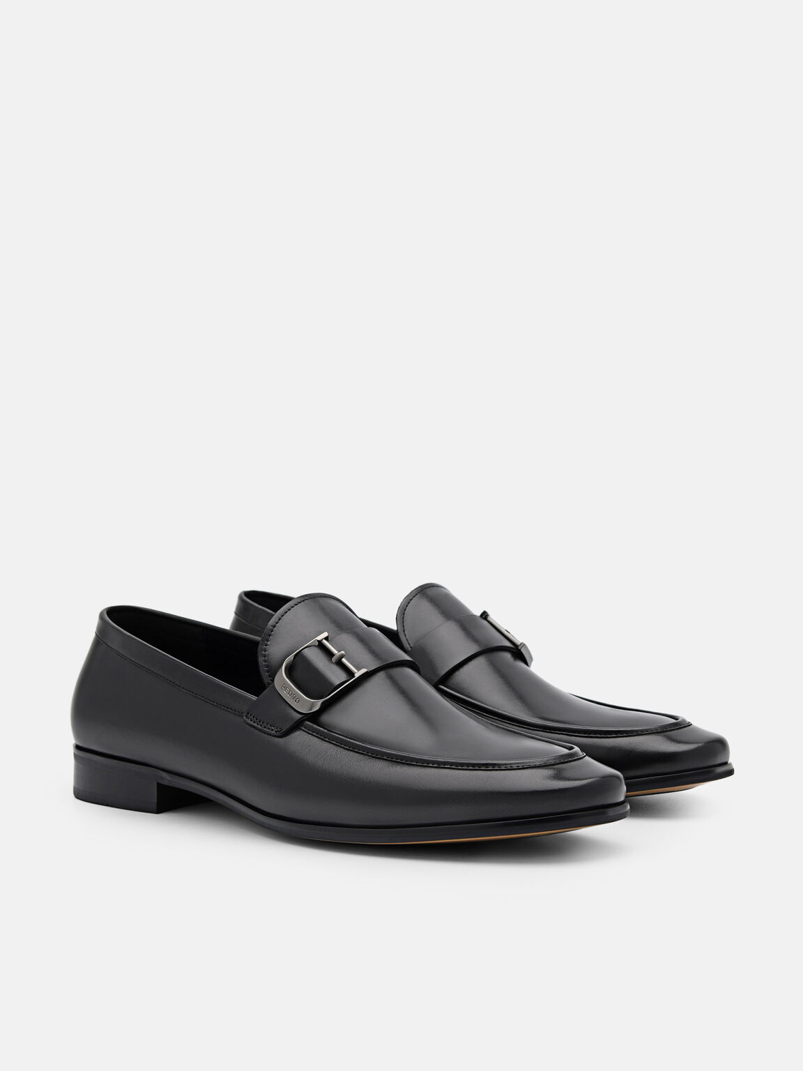 Helix Leather Loafers, Black, hi-res