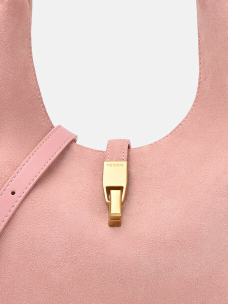 T&uacute;i x&aacute;ch h&igrave;nh b&aacute;n nguyệt Hitch, Pink Suede, hi-res