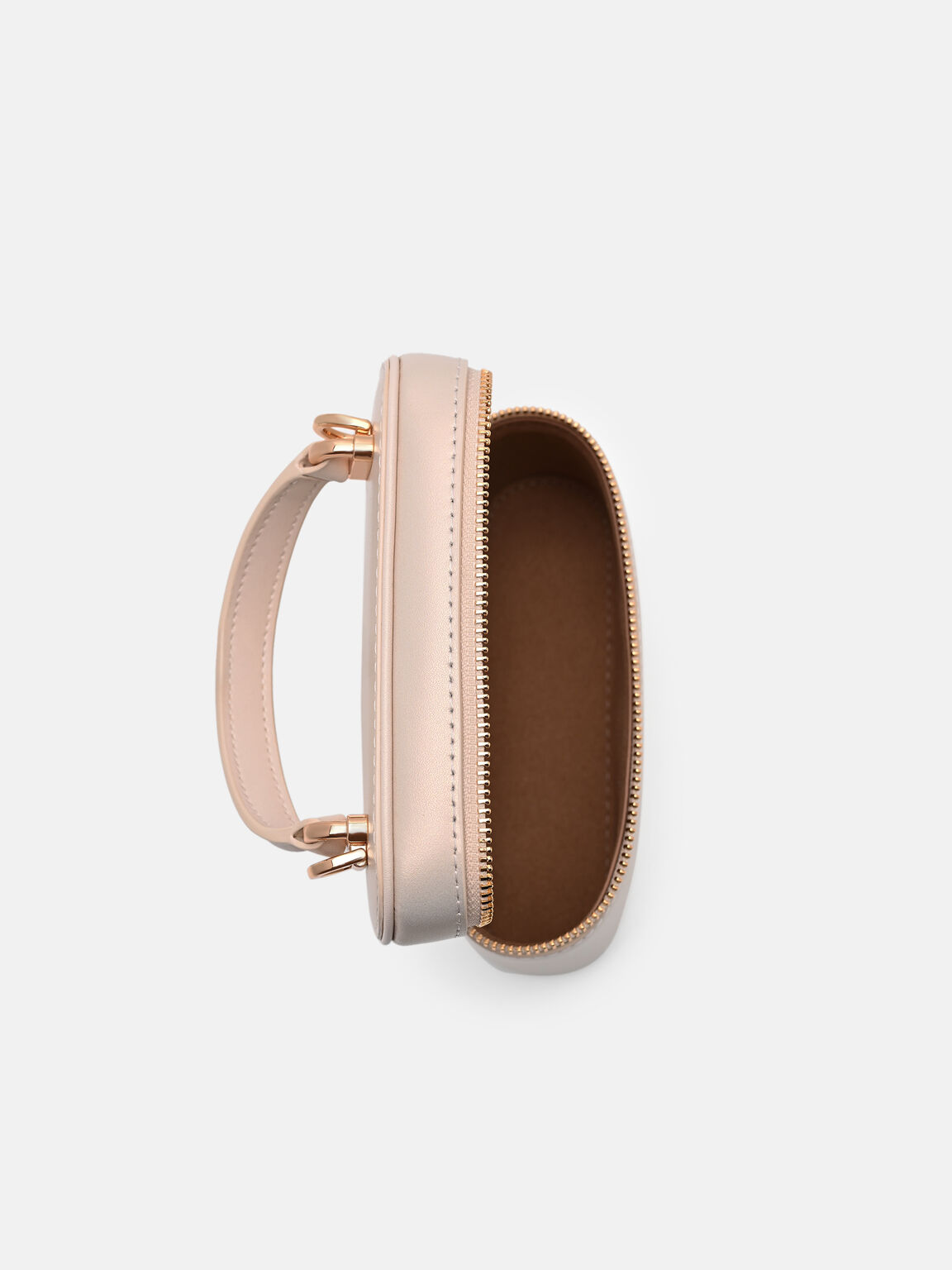 Ari Leather Vanity Case, Champagne, hi-res