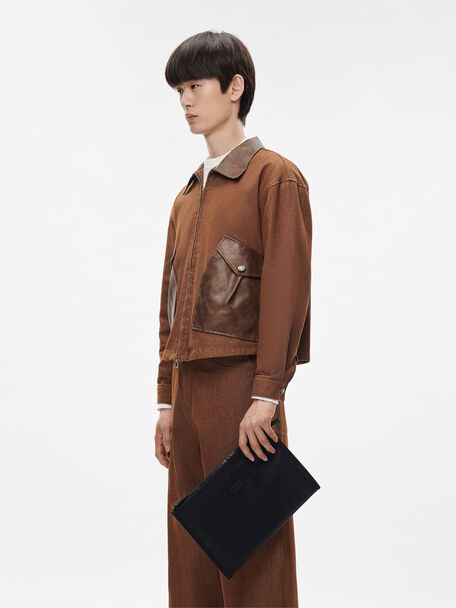 T&uacute;i đeo ch&eacute;o phom chữ nhật Morris, Đen