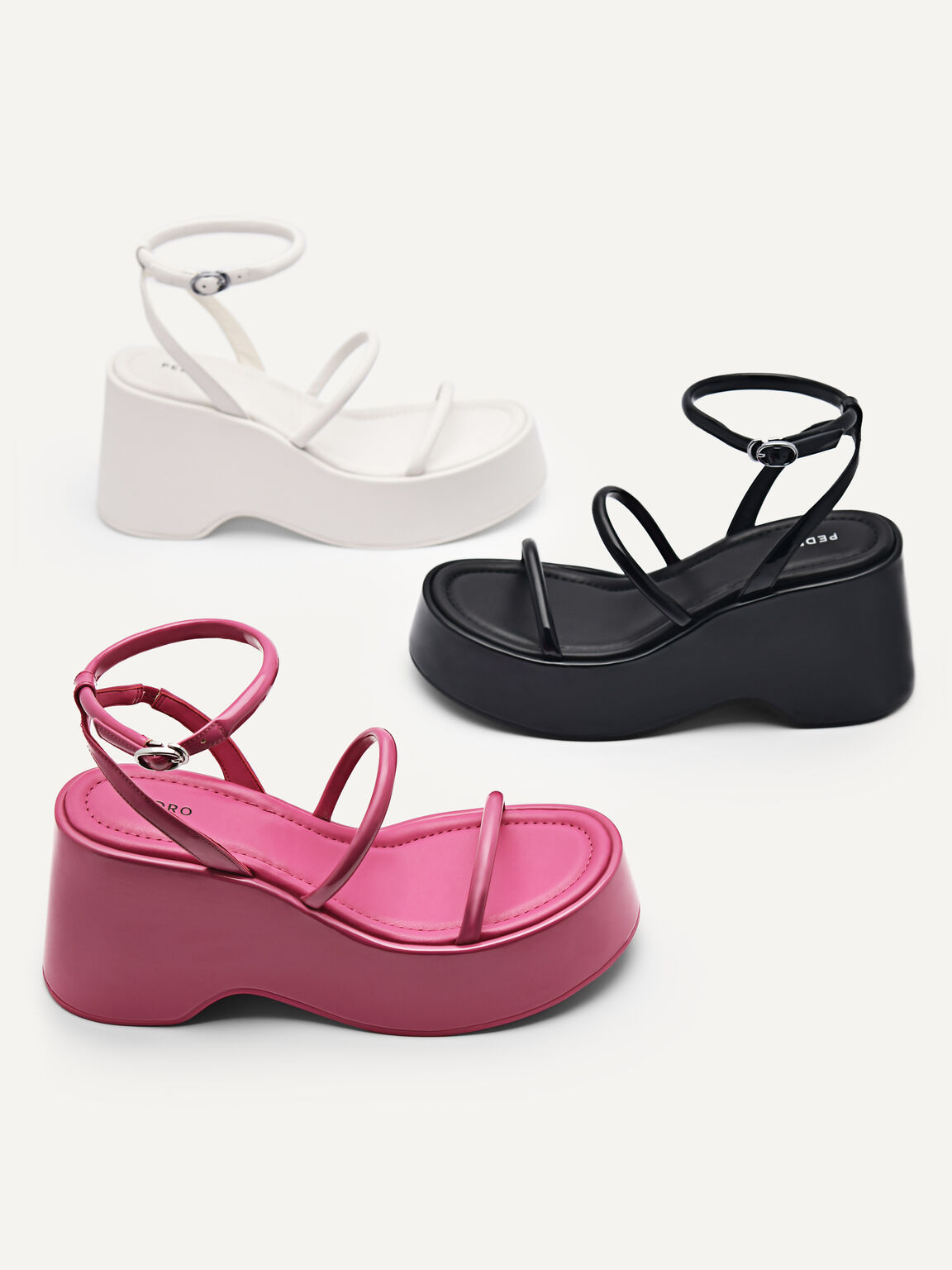 Aryna Platform Sandals, Black, hi-res