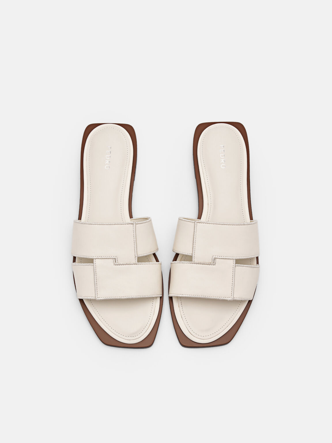 Iza Flat Sandals, Chalk, hi-res
