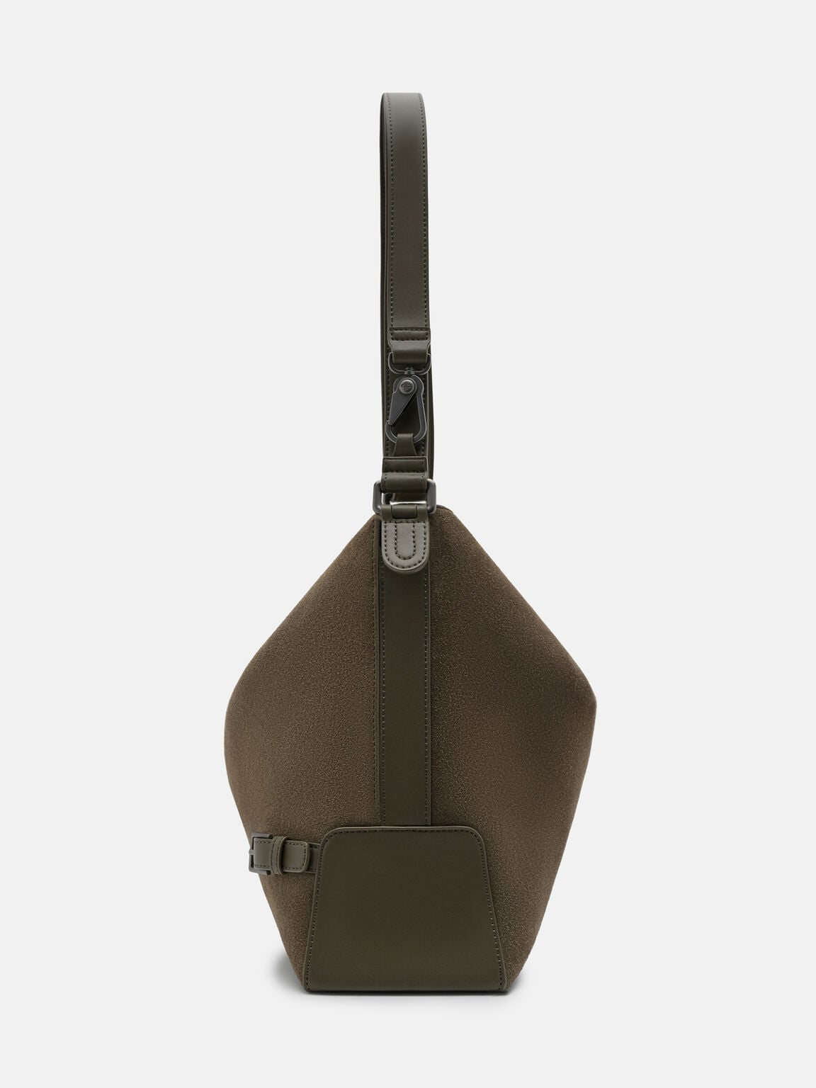 Tate Suede Hobo Bag, Olive, hi-res