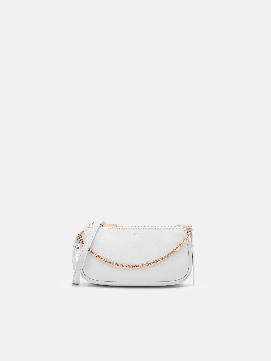 Maddy Leather Sling Pouch, White