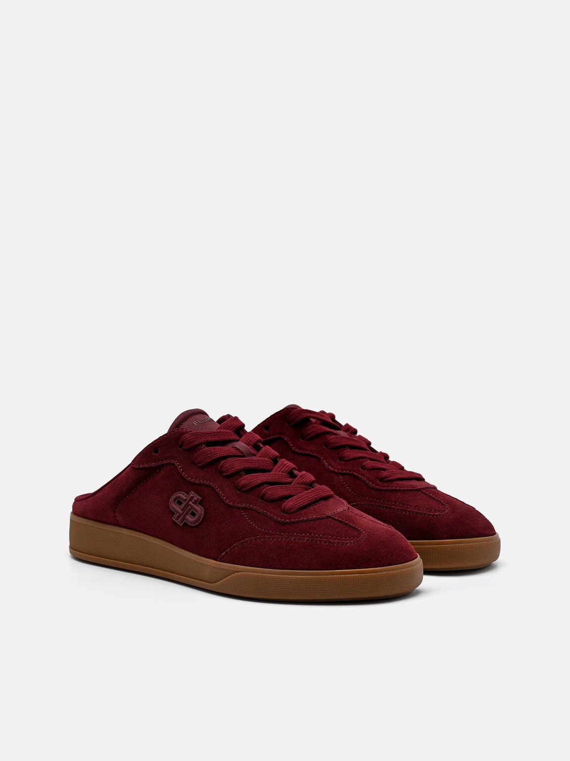 Gi&agrave;y slip on mũi tr&ograve;n Fleet, Wine Suede, hi-res