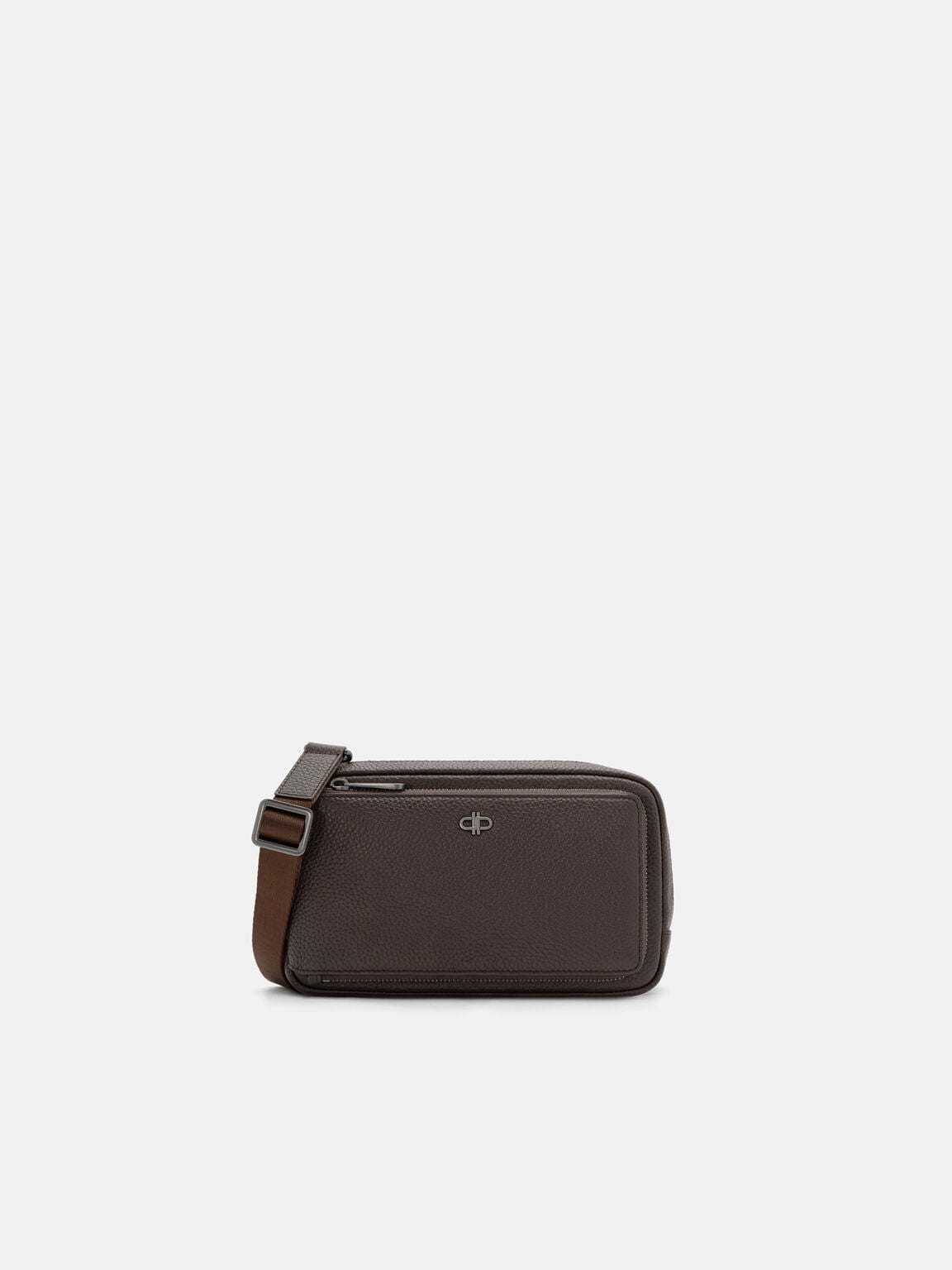 Fingerprint Lock Clutch Bag, Espresso Brown Tumble, hi-res