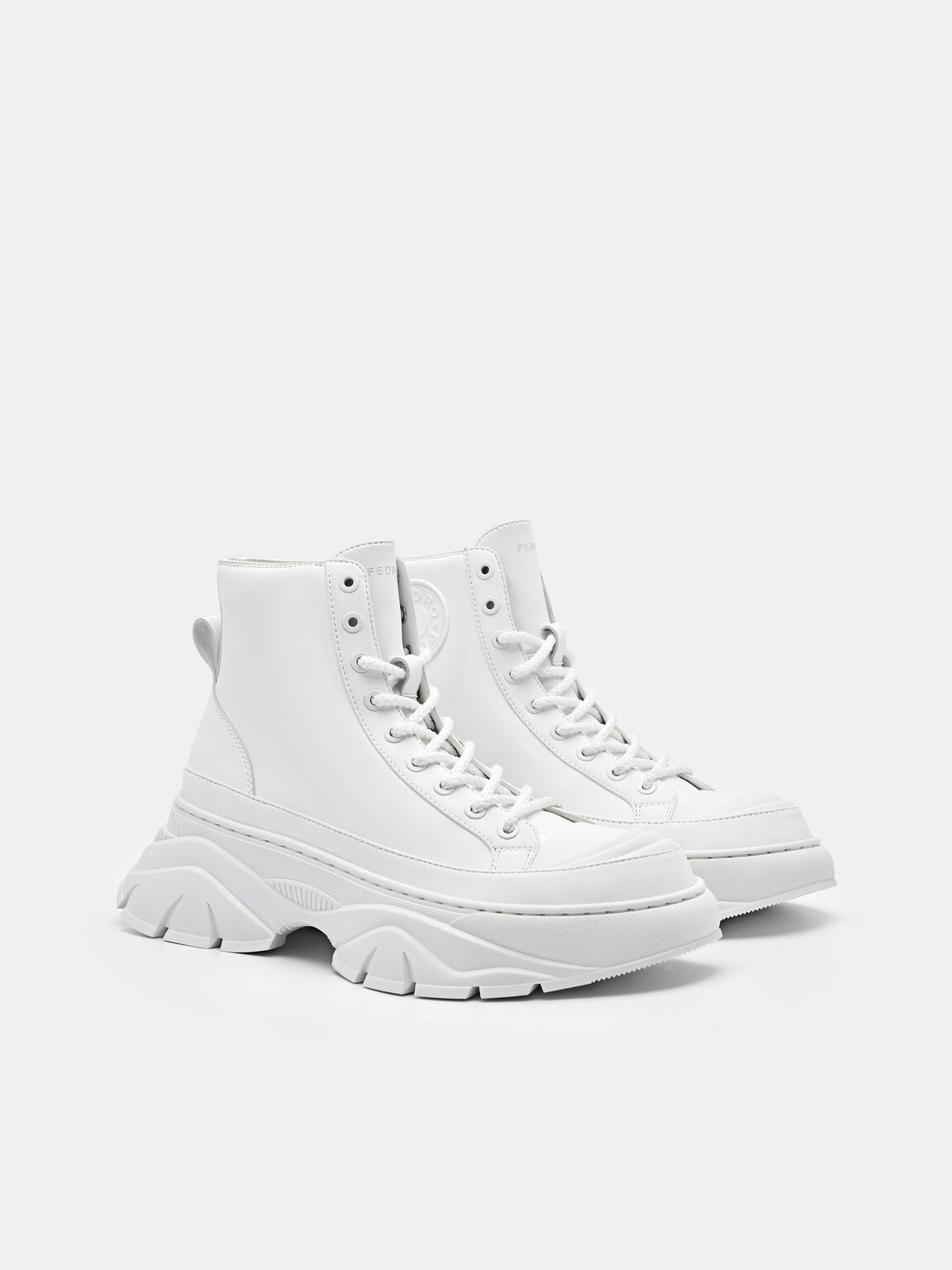 Women's Hybrix Lace-Up Boots, White, hi-res
