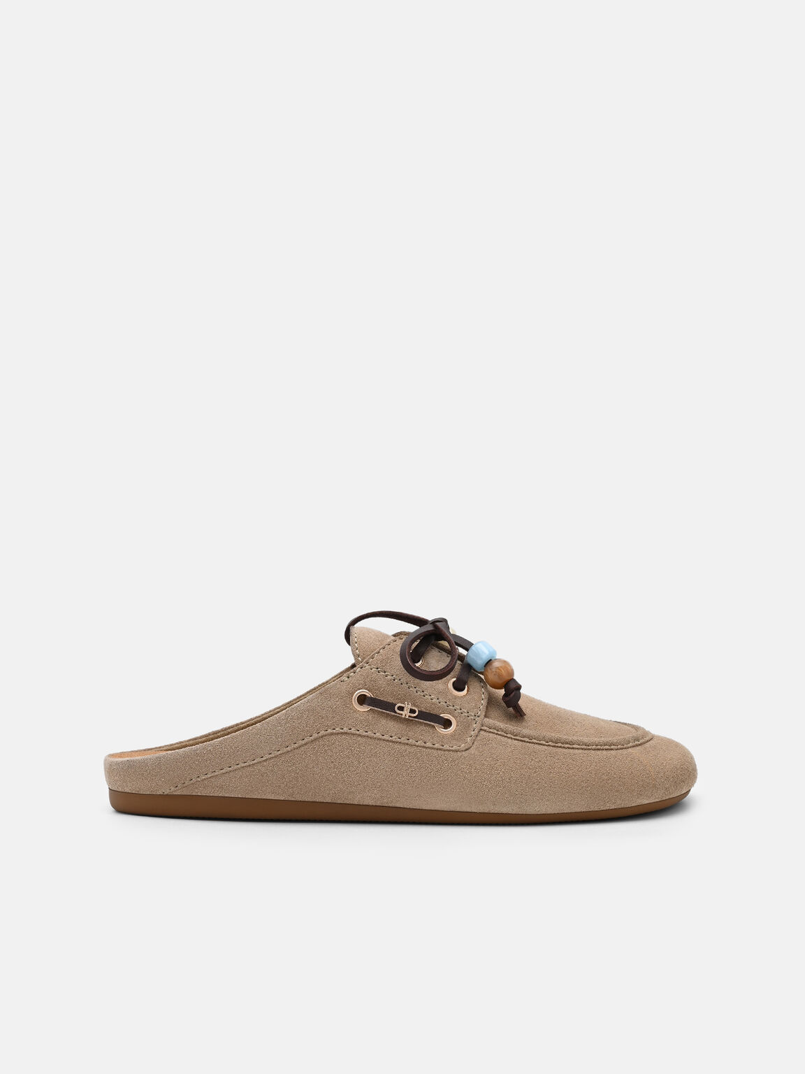 Gi&agrave;y mules mũi tr&ograve;n Dee, Sand Suede, hi-res