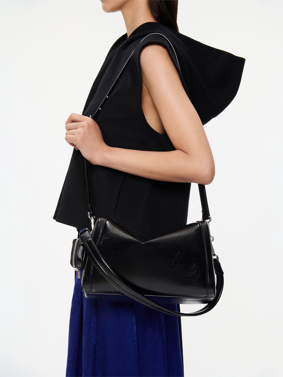 Maggie Shoulder Bag, Black, hi-res