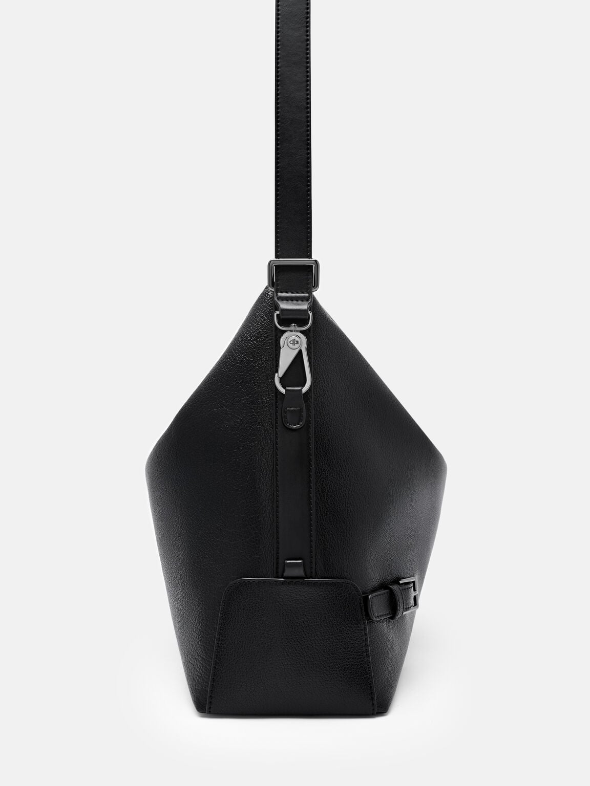 Tate Leather Hobo Bag, Black Embossed, hi-res