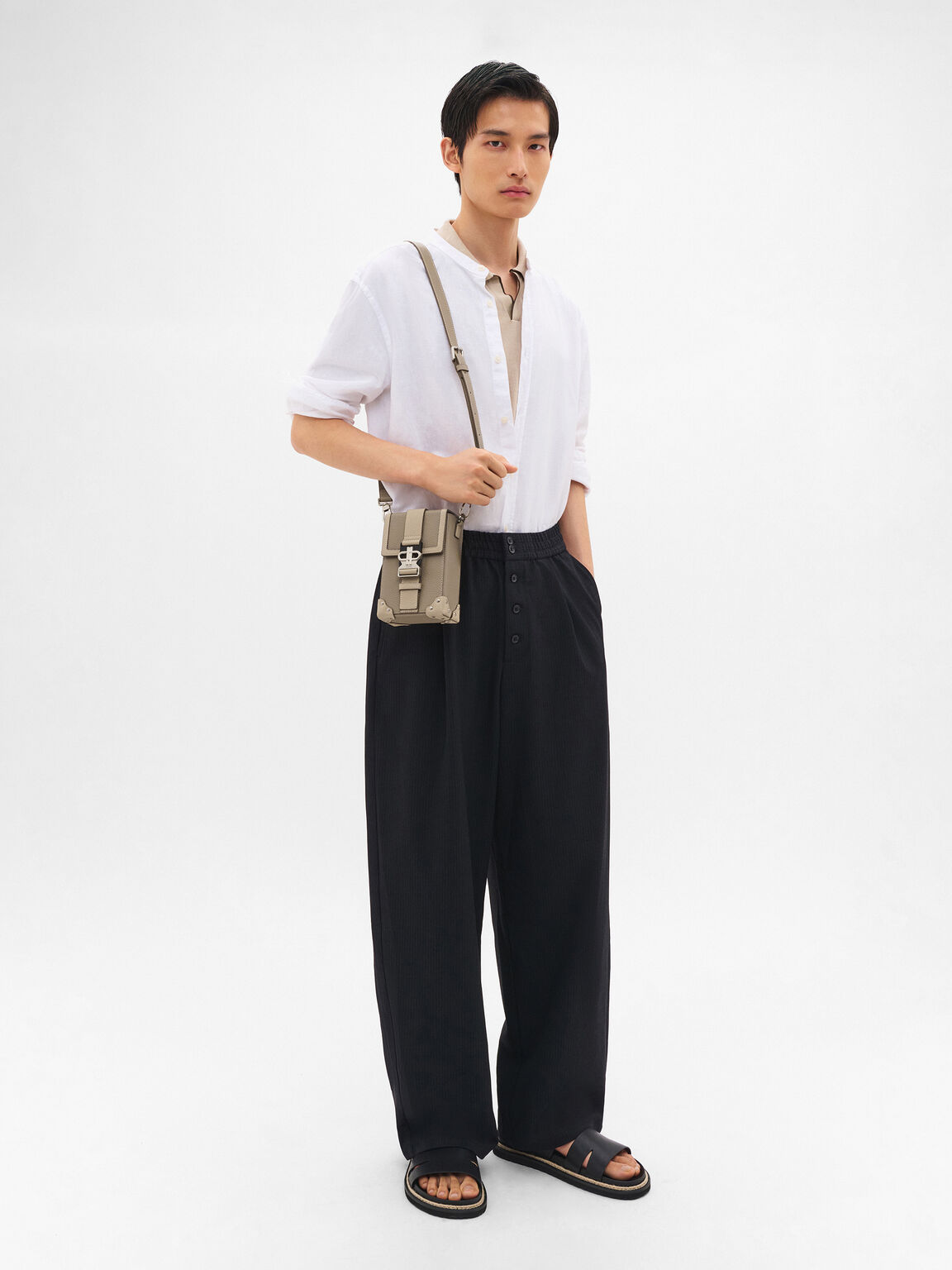 Tex Leather Sling Bag, Multi Tumble, hi-res