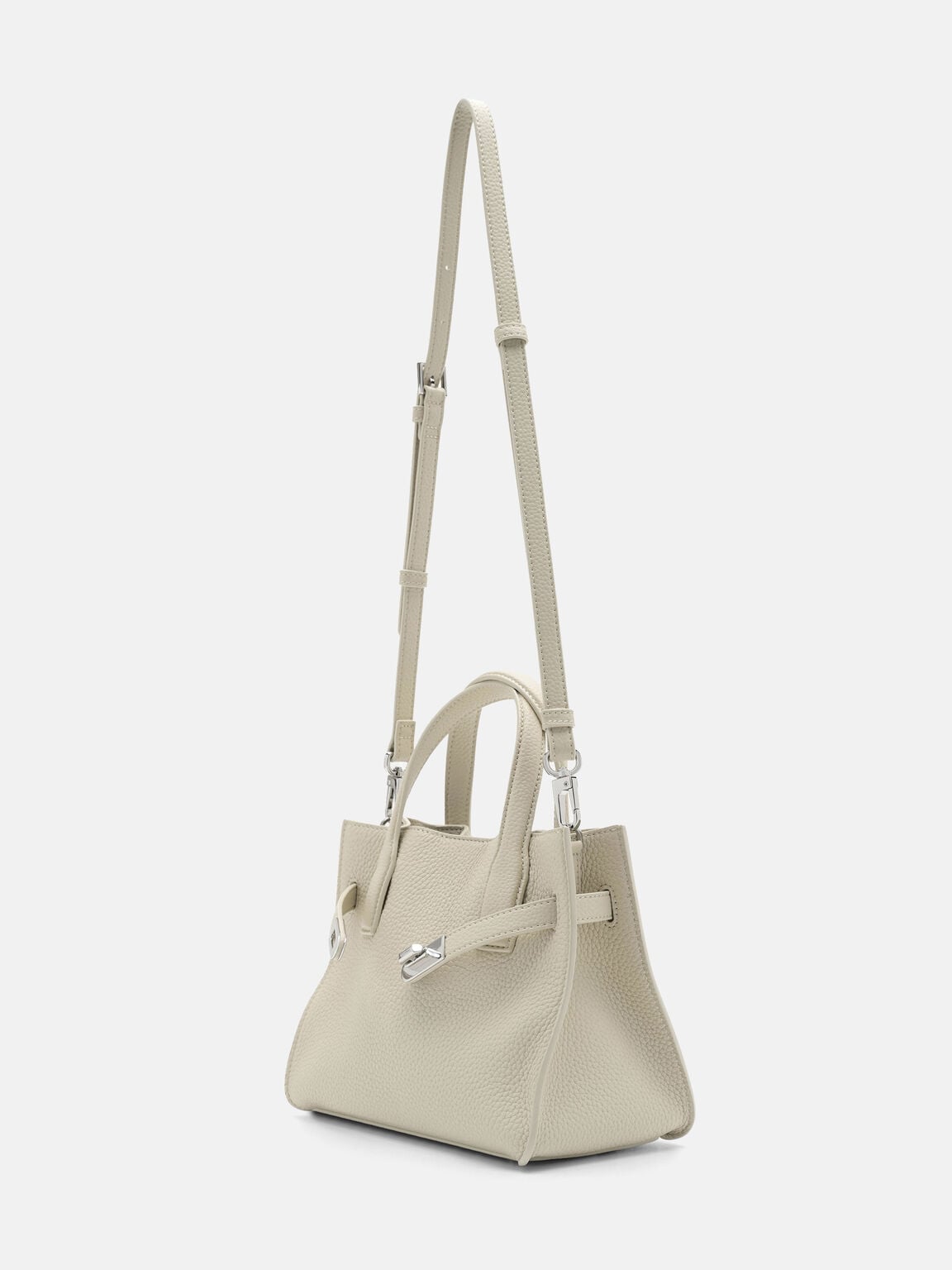 Danielle Small Leather Handbag, Beige Tumble, hi-res