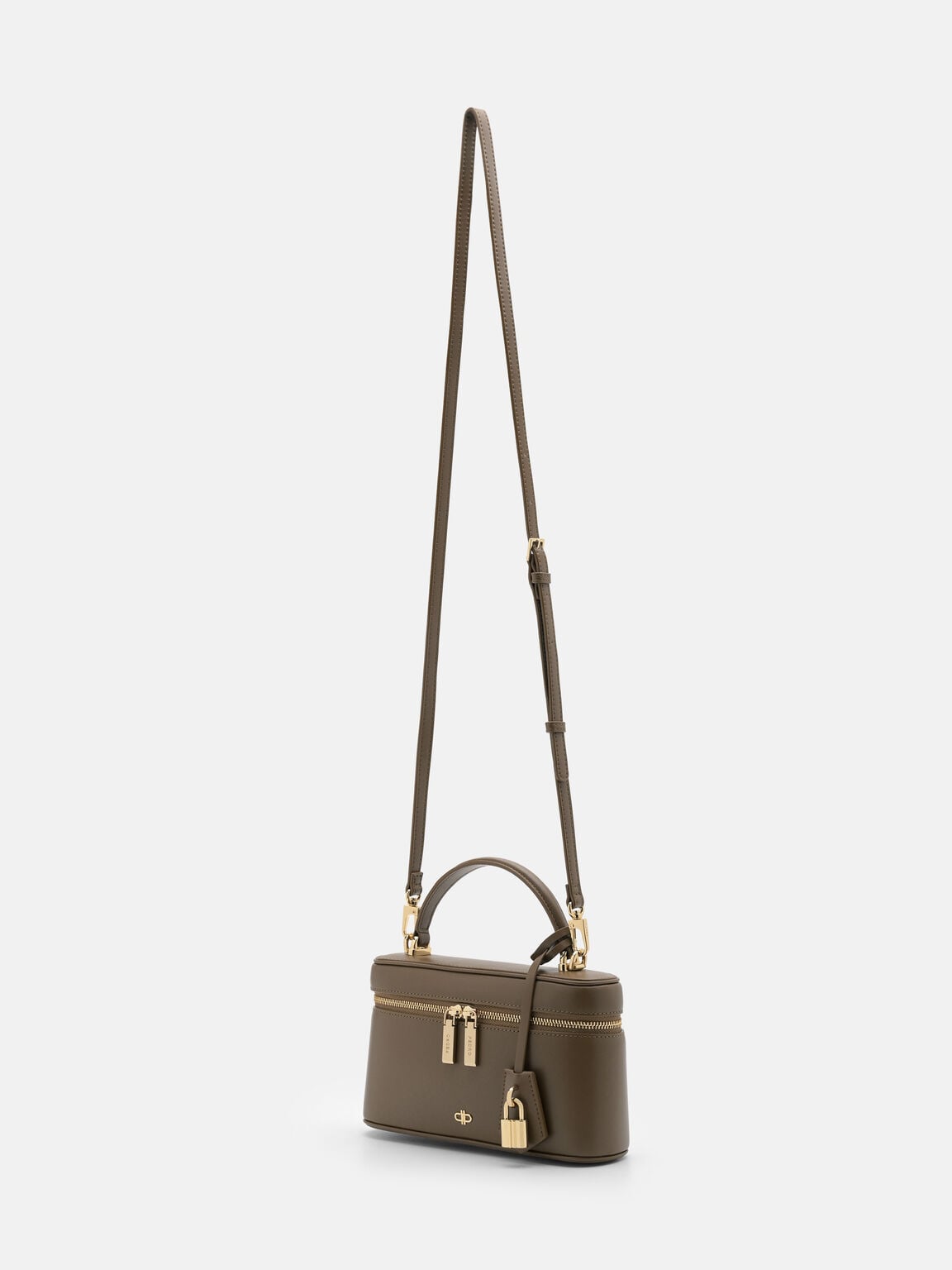 Ari Leather Shoulder Bag, Dark Taupe, hi-res