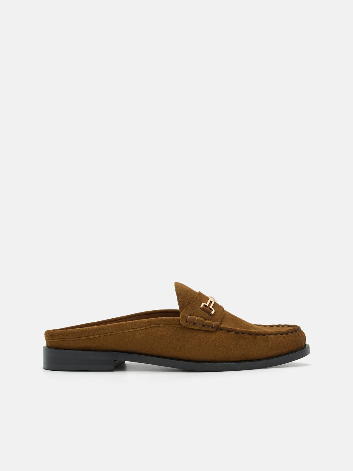 Alistair Suede Penny Mules, Dark Camel Suede, hi-res