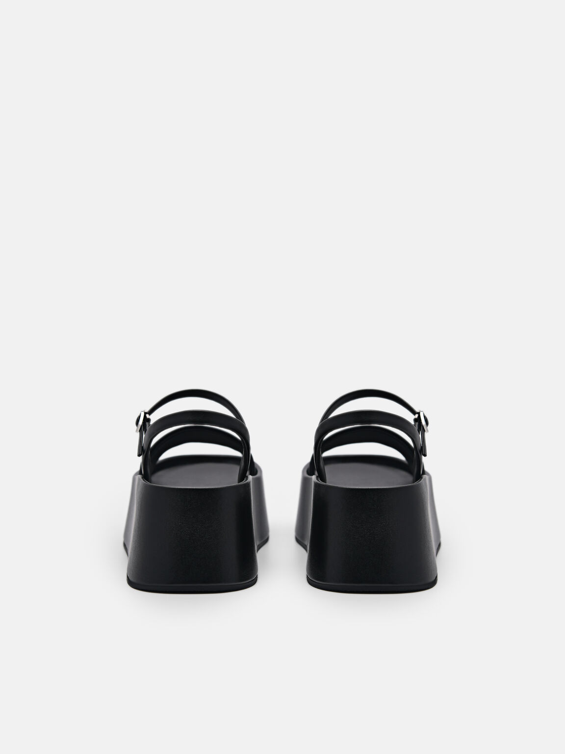 Aster Platform Sandals, Black, hi-res