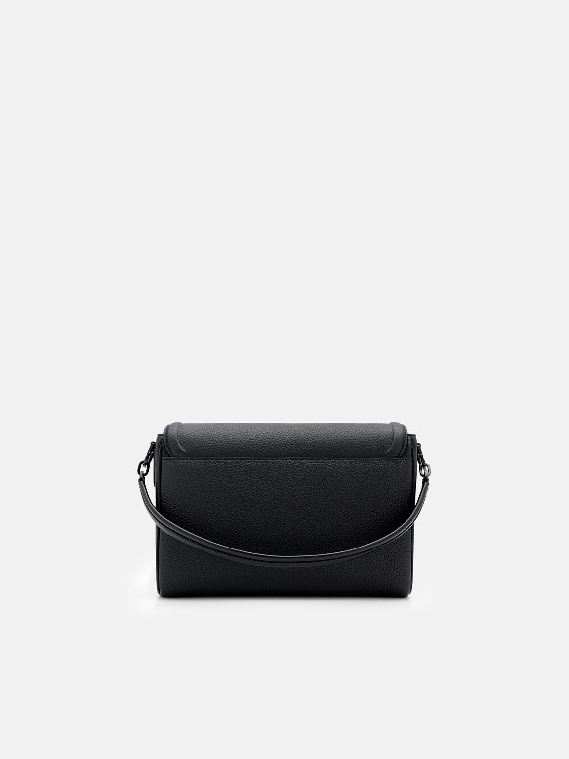 Patrice Tumbled Leather Messenger Bag, Black Tumble, hi-res