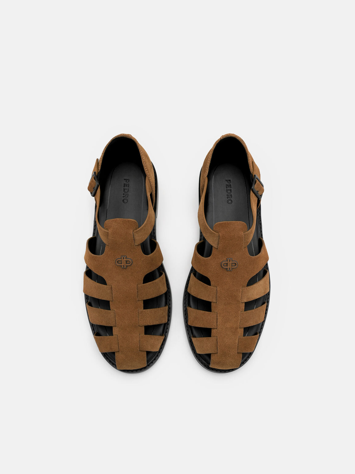 Gi&agrave;y sandals đế bệt Brent Suede, Dark Camel Suede, hi-res