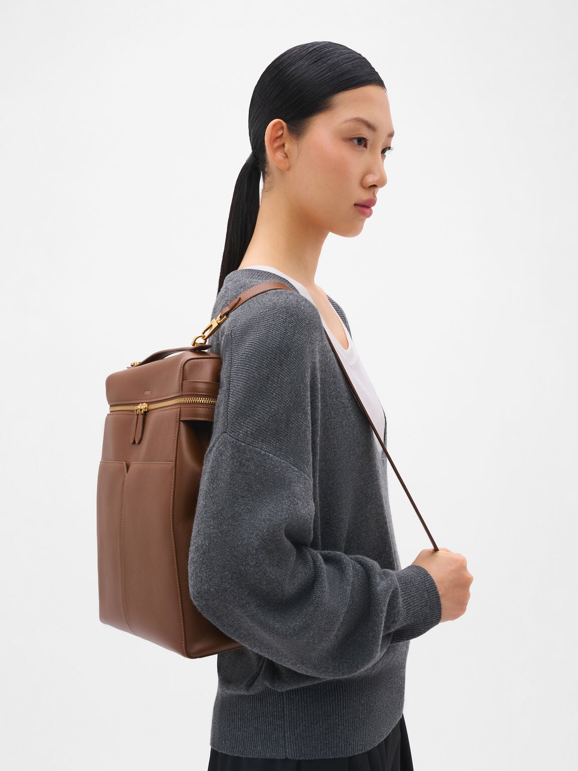 Alyssa Tumbled Leather Backpack, Brown Tumble, hi-res