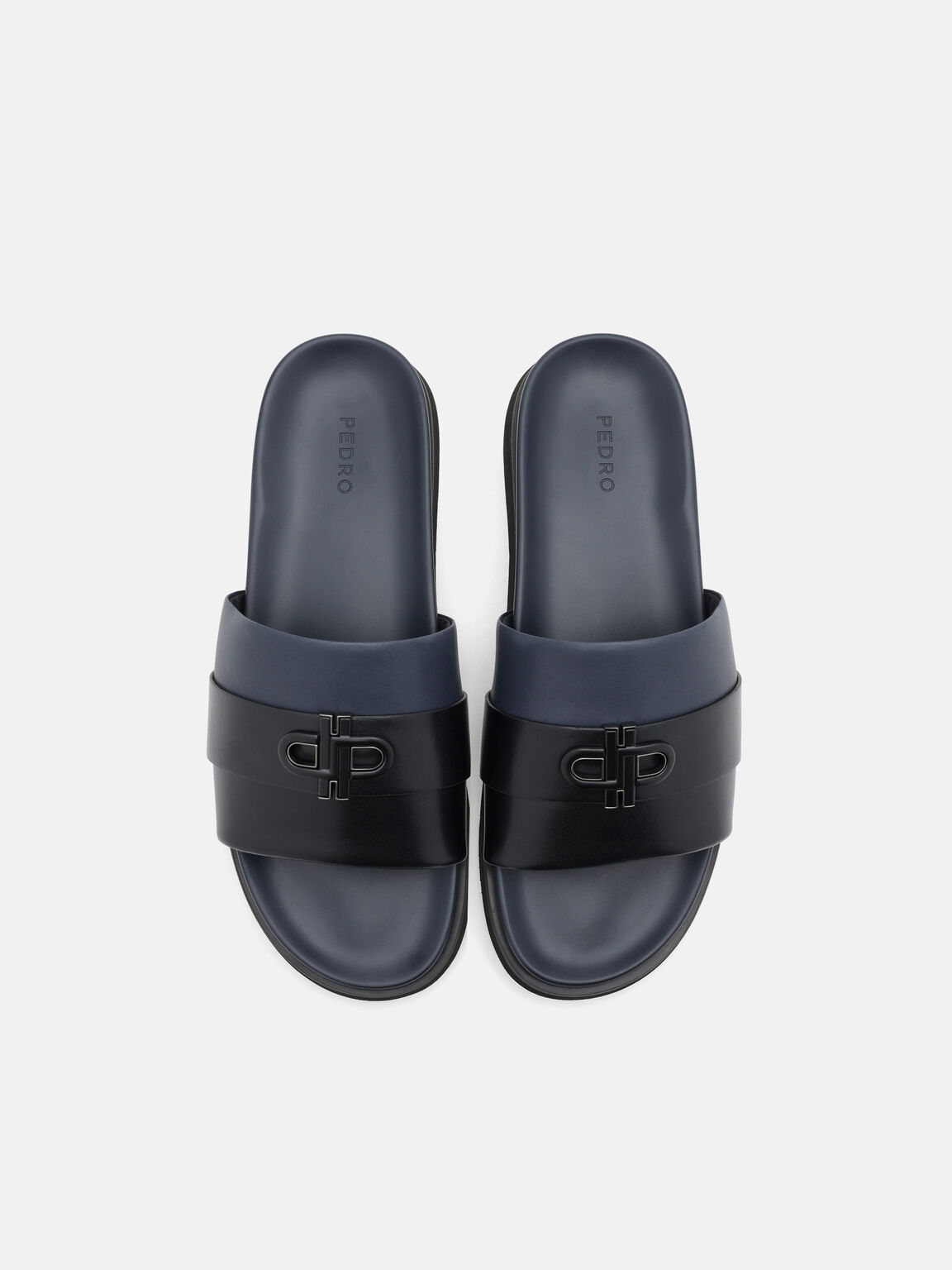 Icon Slide Sandals, Navy, hi-res