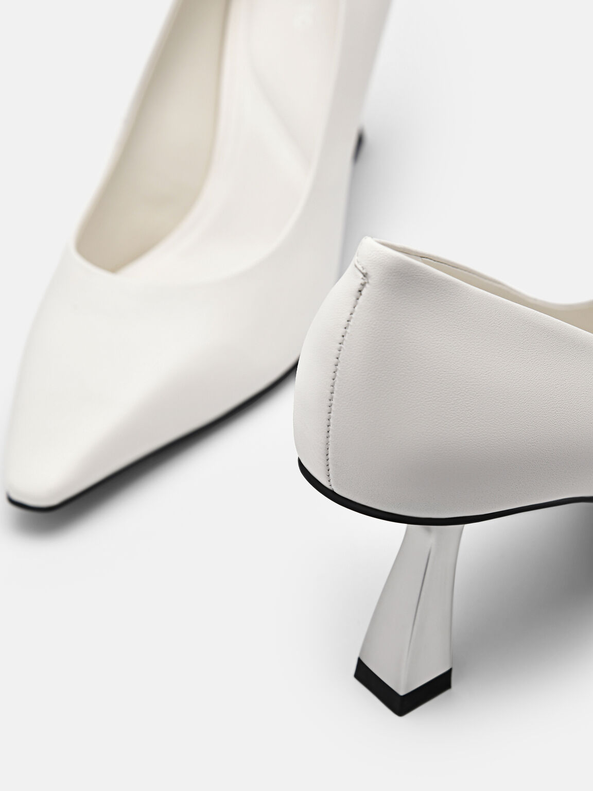 Amelie Leather Pumps, White